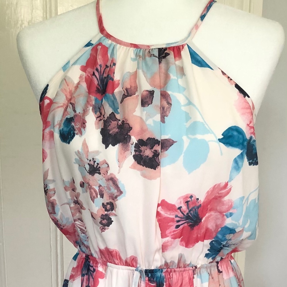 Pink Lily Flower Dress -Size Small